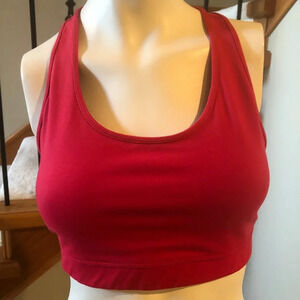 Gap Fit Activewear Racer Back Sports Top in Polyester Spandex Deep Pink Size L